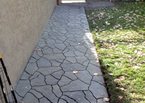 Side of house new walkway from Precast Flagstones