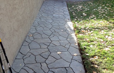 Side of house new walkway from Precast Flagstones