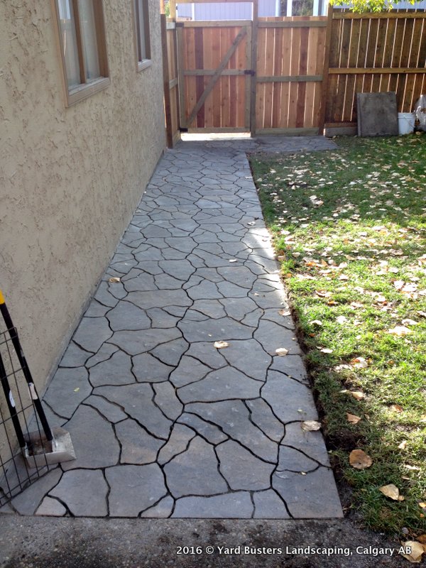 Side of house new walkway from Precast Flagstones